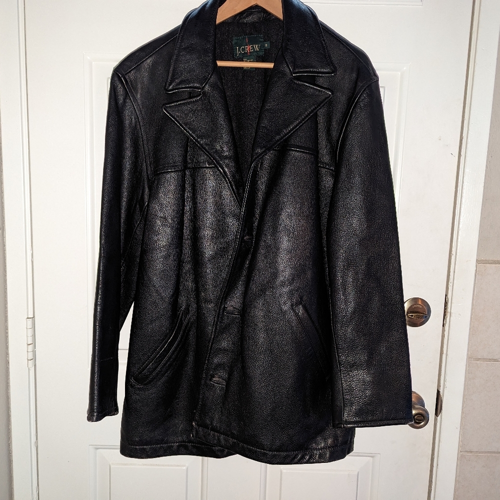 Vintage J. Crew Leather Jacket, Medium